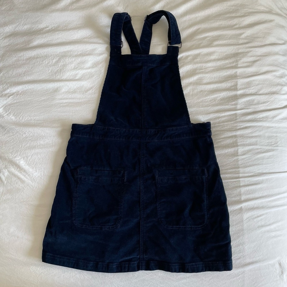 Cooperative Corduroy Overall Jumper Dress Navy Blue Small Dark Academia Preppy